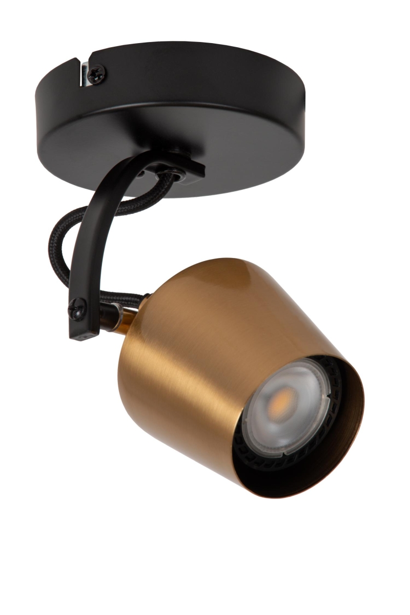 Lucide EMILE - Ceiling spotlight - Ø 10,5 cm - 1xGU10 - Matt Gold / Brass